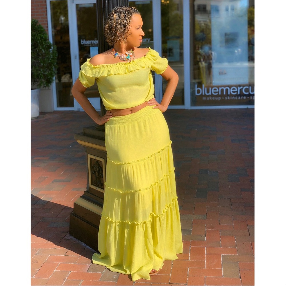 Ruffle Maxi Skirt Set
